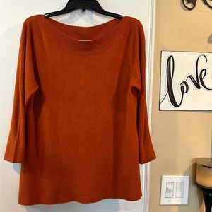 NWT Women’s Luxsoft Ballet Sweater in Red Ochre by Karen Scott